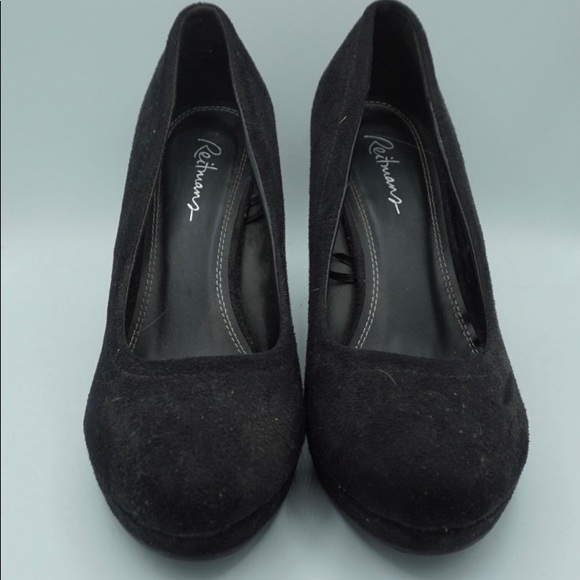 Black Microsuede Wedges - Picture 3 of 3